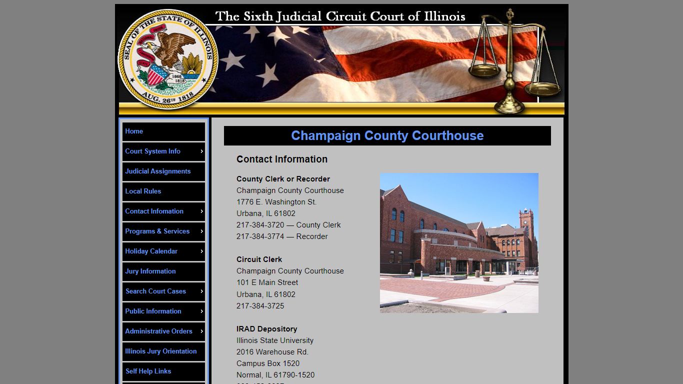 Champaign County Courthouse - Sixth Circuit Court